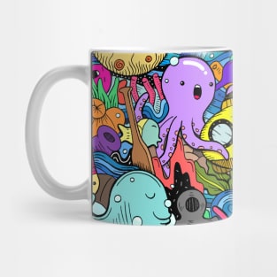 Kawaii-Style Submarine View Mug